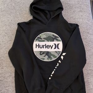 Hurley Black Hoodie with Camouflage Logo